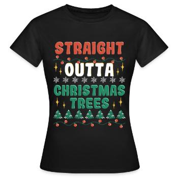 Weihnachtsbaum Züchter - Frauen T-Shirt - Schwarz - Vorne - AI Model Female 172 dark (172cm)