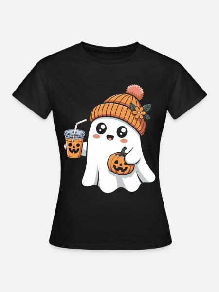 Geist Kürbis Gewürz Latte Halloween Spaß - T-shirt dam - svart
