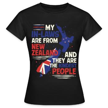 New Zealand Relatives Mother-in-law - Women's T-Shirt - black - Front - AI Model Female 172 dark (172cm)