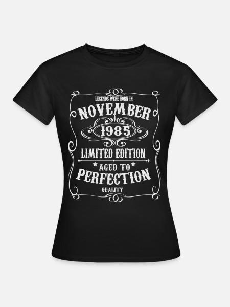 Legenden wurden im November 1985 geboren - Dame-T-shirt - sort