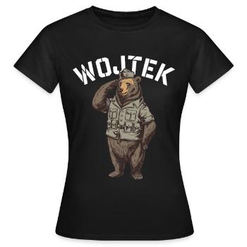 Wojtek Entdecker Bär - Frauen T-Shirt - Schwarz - Vorne - AI Model Female 172 dark (172cm)