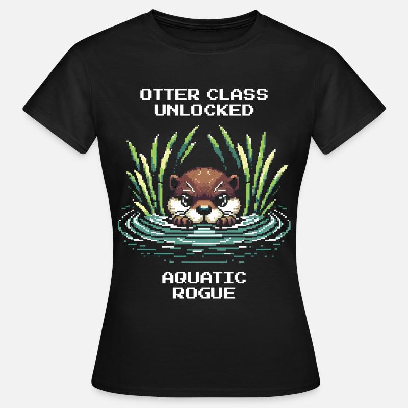 Otter Class Unlocked: Water Rogue | RPG - Women's T-Shirt - black