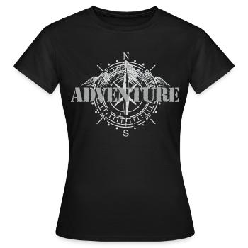 Abenteuer - Frauen T-Shirt - Schwarz - Vorne - AI Model Female 172 dark (172cm)