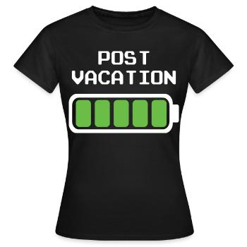 Post Vacation Design – Full Battery Indicator - Women's T-Shirt - black - Front - AI Model Female 172 dark (172cm)