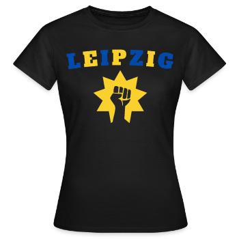 Leipzig - T-shirt Femme - noir - Devant - AI Model Female 172 dark (172cm)