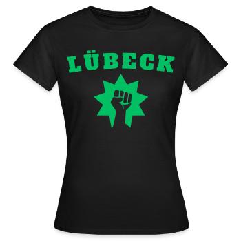 Lübeck - T-shirt Femme - noir - Devant - AI Model Female 172 dark (172cm)
