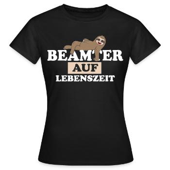 Fonctionnaire à vie - T-shirt Femme - noir - Devant - AI Model Female 172 dark (172cm)