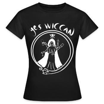 Ja Wicca - Frauen T-Shirt - Schwarz - Vorne - AI Model Female 172 dark (172cm)