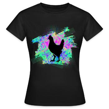 Poulets Poulets - T-shirt Femme - noir - Devant - AI Model Female 172 dark (172cm)
