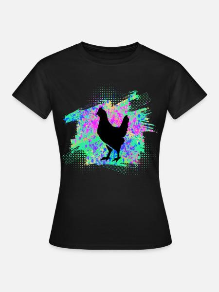 Huhn Hühner - Frauen T-Shirt - Schwarz