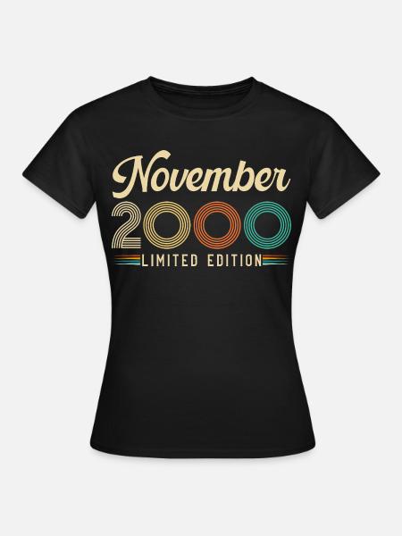 November 2000 Vintage Retro Geburtstagsgeschenk - Frauen T-Shirt - Schwarz