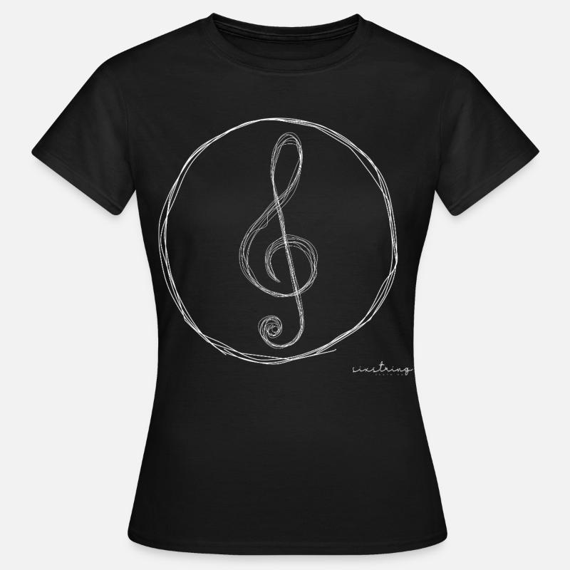 clef sketch - Women's T-Shirt - black