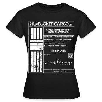 Shipping Label, white - Women's T-Shirt - black - Front - AI Model Female 172 dark (172cm)