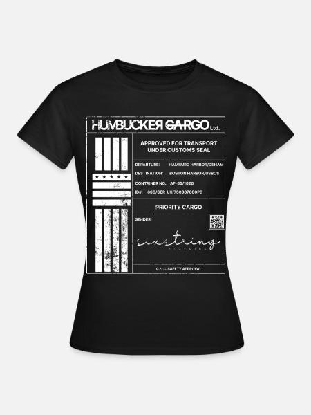 Shipping Label, weiß - Frauen T-Shirt - Schwarz