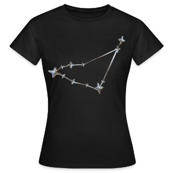 Sternenreihe Konstellation Design - Frauen T-Shirt - Schwarz - Vorne - AI Model Female 172 dark (172cm)
