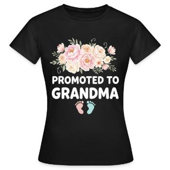 Mamie enceinte chargeant future grand-mère - T-shirt Femme - noir - Devant - AI Model Female 172 dark (172cm)