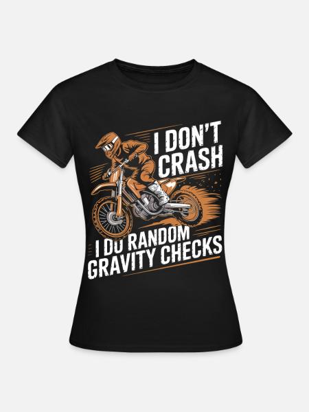 Random Gravity Checks Motocross - Frauen T-Shirt - Schwarz