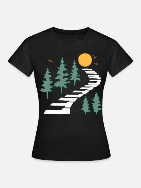 Der musikalische Weg - Frauen T-Shirt - Schwarz