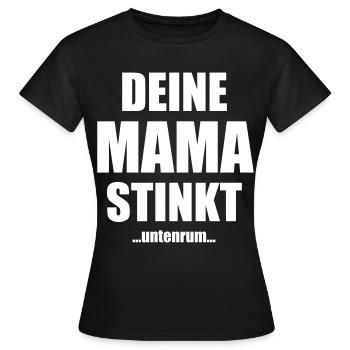 Ta mère pue en dessous en disant - T-shirt Femme - noir - Devant - AI Model Female 172 dark (172cm)