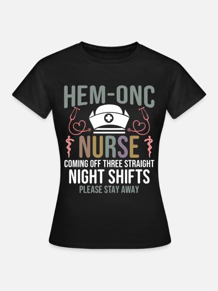 Hämatologie-Abteilung versorgt Nachtschicht - Frauen T-Shirt - Schwarz
