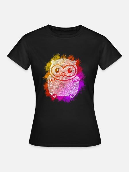 Zentangle Owl - Women's T-Shirt - black