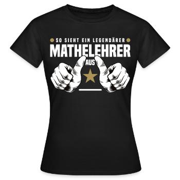 Mathelehrer - Frauen T-Shirt - Schwarz - Vorne - AI Model Female 172 dark (172cm)