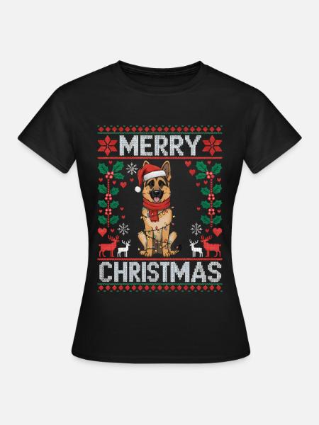 Berger allemand Cadeau de Noël - T-shirt Femme - noir