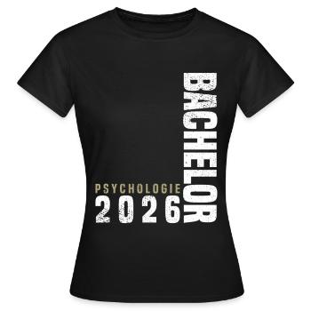 Licence en psychologie 2026 - T-shirt Femme - noir - Devant - AI Model Female 172 dark (172cm)