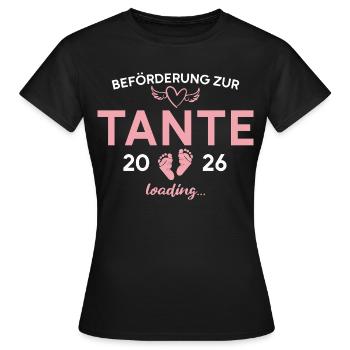 Aunt 2026 Pregnancy Announcement Sister - Women's T-Shirt - black - Front - AI Model Female 172 dark (172cm)