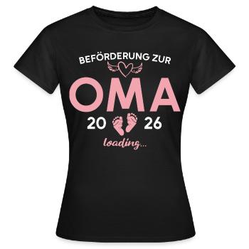 Grandma 2026 Pregnancy Announcement Mom - Women's T-Shirt - black - Front - AI Model Female 172 dark (172cm)