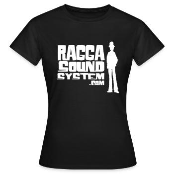 ragga-sound-system-logo-W - Frauen T-Shirt - Schwarz - Vorne - AI Model Female 172 dark (172cm)