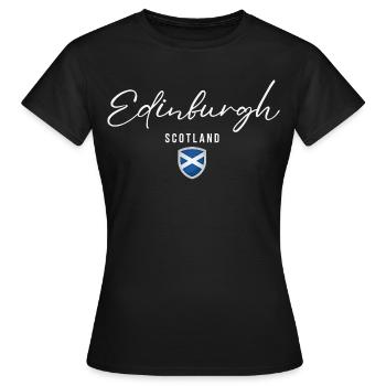 Edinburgh, Schottland, elegantes Design Edinburgh - Frauen T-Shirt - Schwarz - Vorne - AI Model Female 172 dark (172cm)