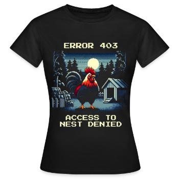 Accès refusé | Erreur Nest 403 - T-shirt Femme - noir - Devant - AI Model Female 172 dark (172cm)