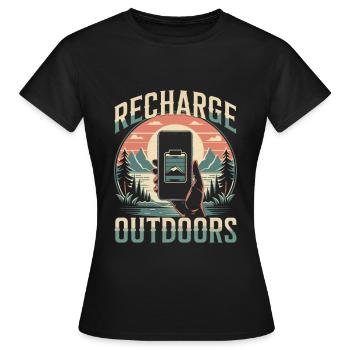 Motivation en plein air - T-shirt Femme - noir - Devant - AI Model Female 172 dark (172cm)