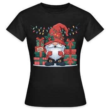 Gnome de Noël Gnome - T-shirt Femme - noir - Devant - AI Model Female 172 dark (172cm)