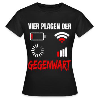 Codeur scientifique QUATRE PLAIES DU PRÉSENT DRÔLE - T-shirt Femme - noir - Devant - AI Model Female 172 dark (172cm)