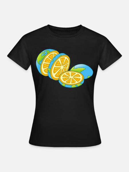 Der Planet Erde ist orange - Frauen T-Shirt - Schwarz