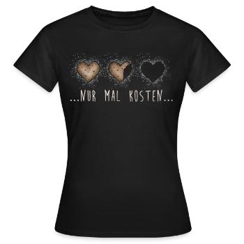Nur mal kosten – Plätzchen Kekse Weihnachten Süß - Frauen T-Shirt - Schwarz - Vorne - AI Model Female 172 dark (172cm)