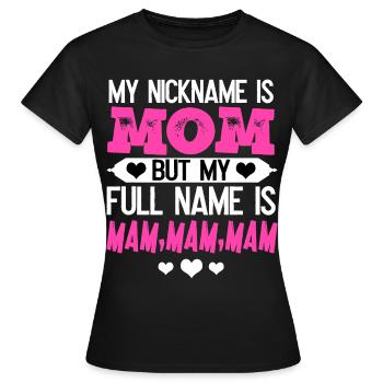 Mama - Frauen T-Shirt - Schwarz - Vorne - AI Model Female 172 dark (172cm)