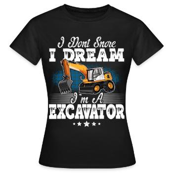 Opérateur d’excavatrice - T-shirt Femme - noir - Devant - AI Model Female 172 dark (172cm)