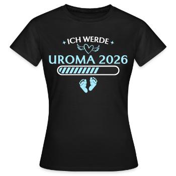 Ich werde Uroma 2026 Schwangerschaft ankündigen - Frauen T-Shirt - Schwarz - Vorne - AI Model Female 172 dark (172cm)