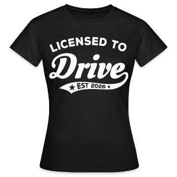 Permis de conduire 2026 - Permis de conduire - T-shirt Femme - noir - Devant - AI Model Female 172 dark (172cm)