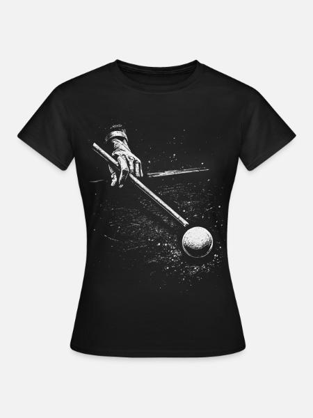 Billiard Player Hand Pool Snooker Carom - Women's T-Shirt - black
