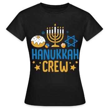 Hanoucca - T-shirt Femme - noir - Devant - AI Model Female 172 dark (172cm)