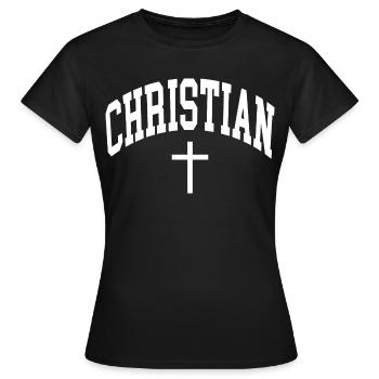Christian Christ Christentum Christen - Frauen T-Shirt - Schwarz - Vorne - AI Model Female 172 dark (172cm)