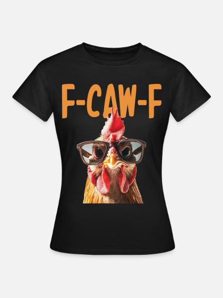 Huhn Brille F-Caw-F - T-shirt dam - svart