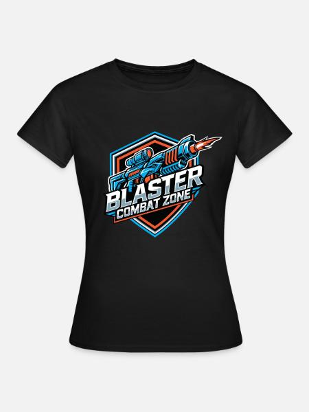 Blaster Combat Zone – Logo-Farbe - Frauen T-Shirt - Schwarz