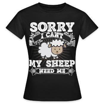 Shepherd Shepherd Shepherd Farmer Herd Sheep - Women's T-Shirt - black - Front - AI Model Female 172 dark (172cm)