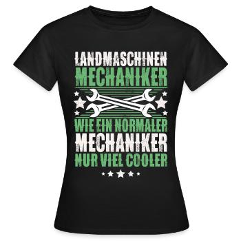 Mécanicien de machines agricoles - T-shirt Femme - noir - Devant - AI Model Female 172 dark (172cm)