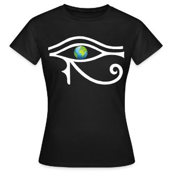 Un autre regard sur le monde (blanc) - T-shirt Femme - noir - Devant - AI Model Female 172 dark (172cm)